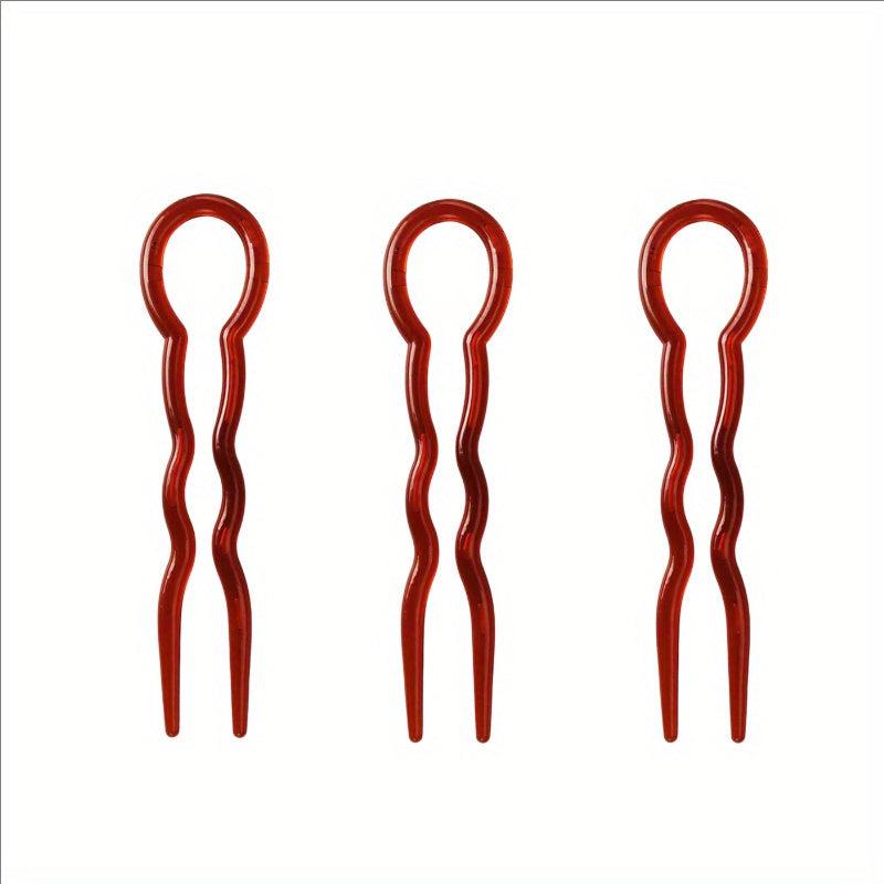 3pcs Vintage U-shaped Hairpins Hair Styling Accessories