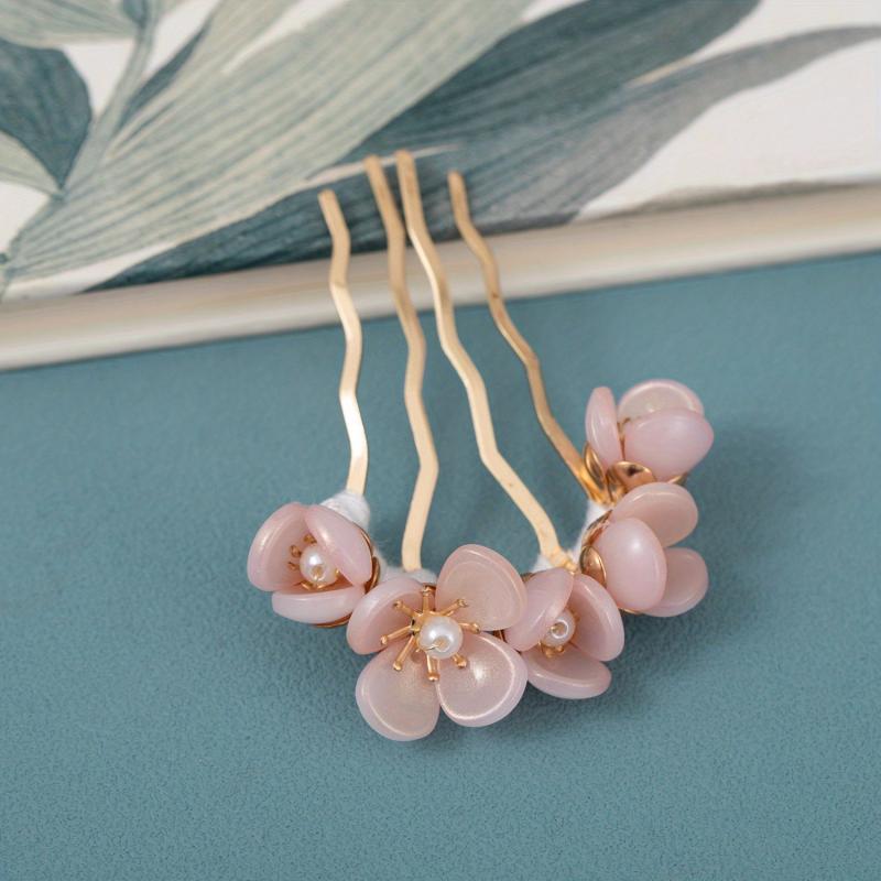 Flower Jade Hairpins Classic Hair Comb Hair Accessories