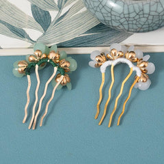 Flower Jade Hairpins Classic Hair Comb Hair Accessories