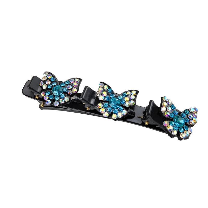 Vintage Rhinestone Butterfly Hair Clip for Women Girls