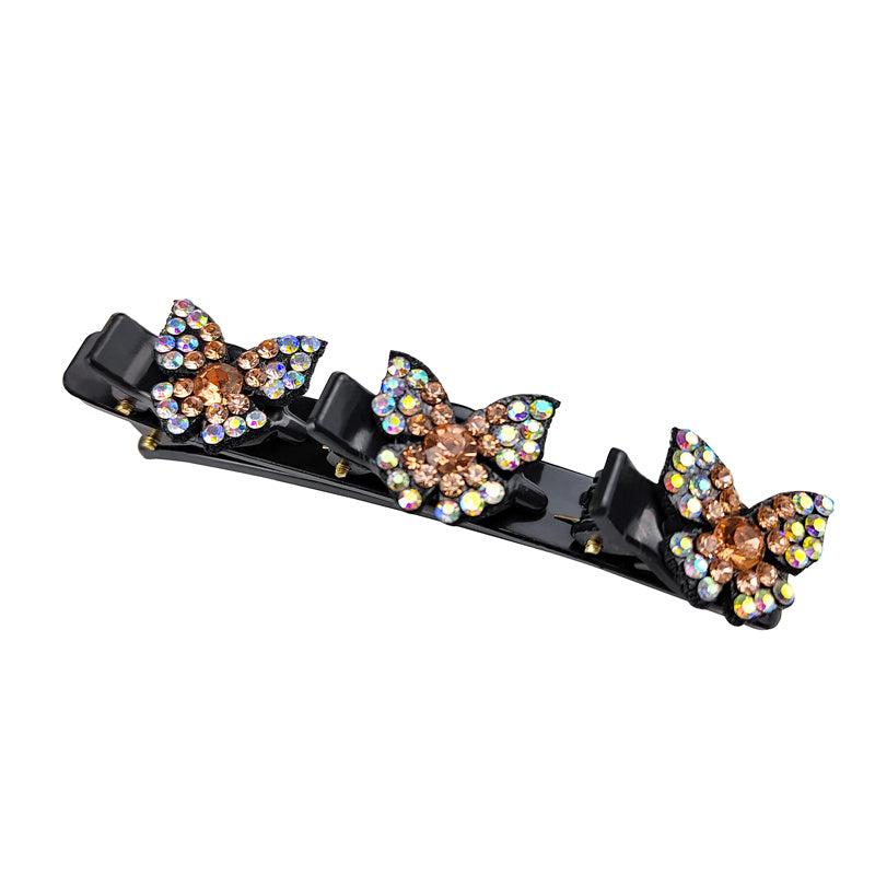 Vintage Rhinestone Butterfly Hair Clip for Women Girls