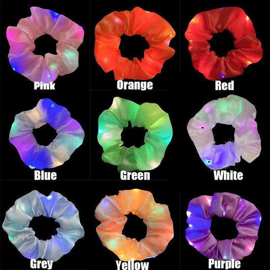 LED Luminous Scrunchies Elastic Hair Tie