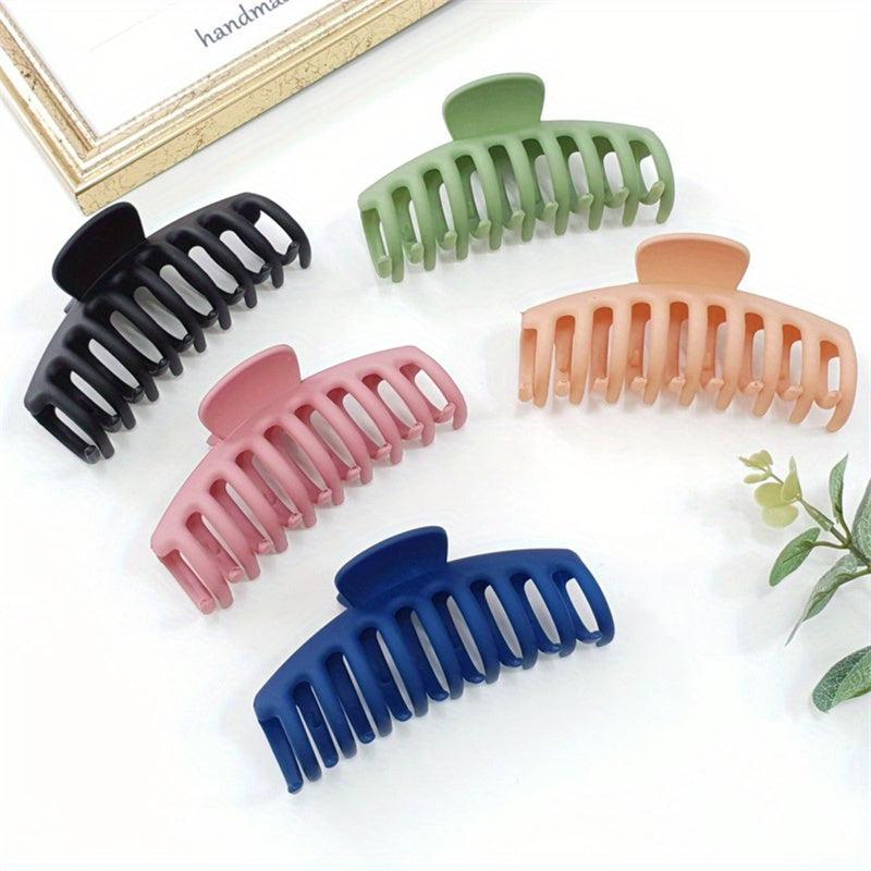 5 Large Matte Hair Claw Clips Non Slip Strong Hold Hair Jaw Clip Thick Hair