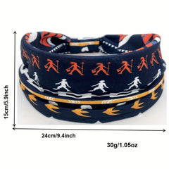 African Pattern Hair Band Wide Brim Stretch Knot Headband