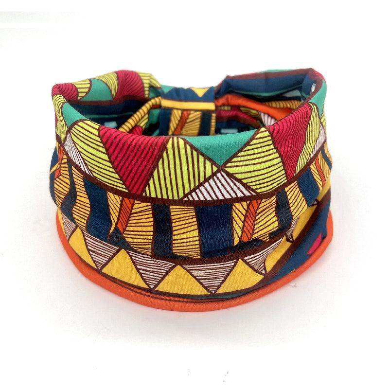 African Pattern Hair Band Wide Brim Stretch Knot Headband
