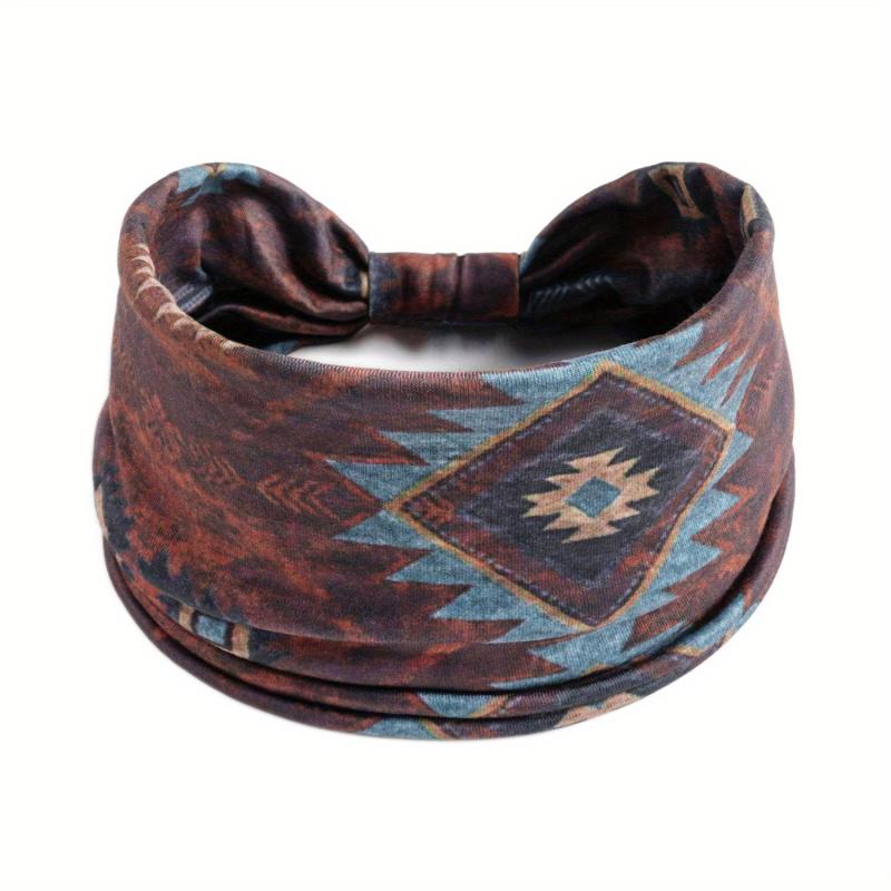 Boho Vintage Headband Hair Band Wide Knotted Bandana