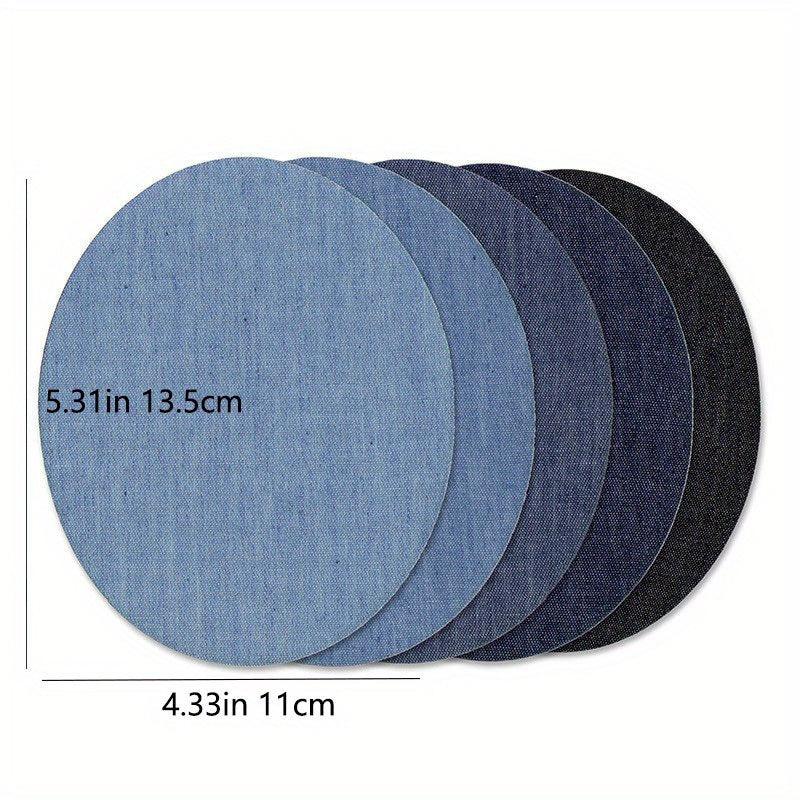 5pcs Denim Patch Fabric Patches for Repairing Holes & Decorating Clothing