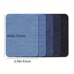 5pcs Denim Patch Fabric Patches for Repairing Holes & Decorating Clothing