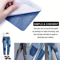 5pcs Denim Patch Fabric Patches for Repairing Holes & Decorating Clothing