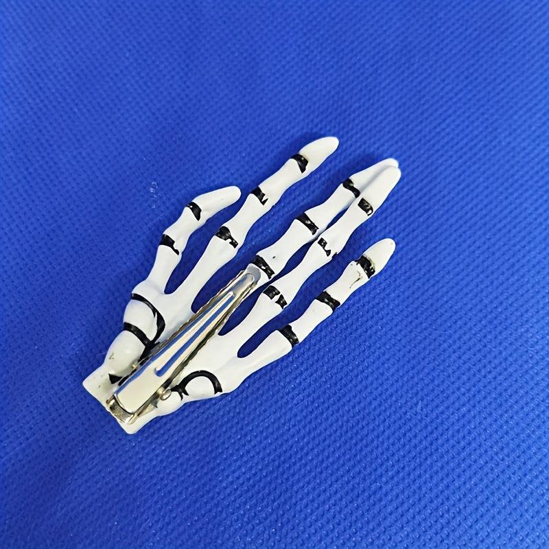 Skeleton Hair Claws Clips Skull Hand Barrettes Zombie Bone Claw Hair Clip