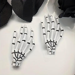 Skeleton Hair Claws Clips Skull Hand Barrettes Zombie Bone Claw Hair Clip