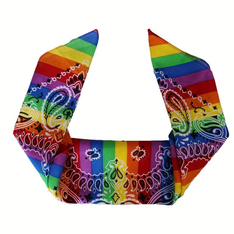Rainbow Triangle Scarf Sports Sweatband Pride Month Accessories