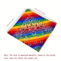 Rainbow Triangle Scarf Sports Sweatband Pride Month Accessories