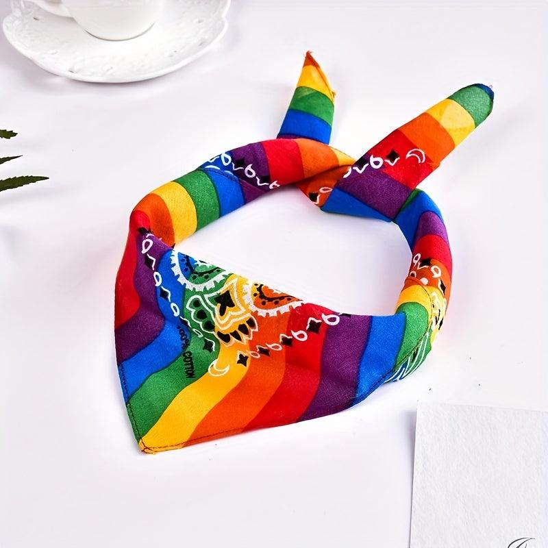 Rainbow Triangle Scarf Sports Sweatband Pride Month Accessories
