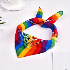 Rainbow Triangle Scarf Sports Sweatband Pride Month Accessories