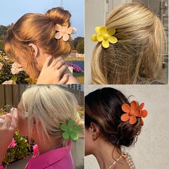 Flower Hair Clips Big Claw Clips Strong Hold For Women