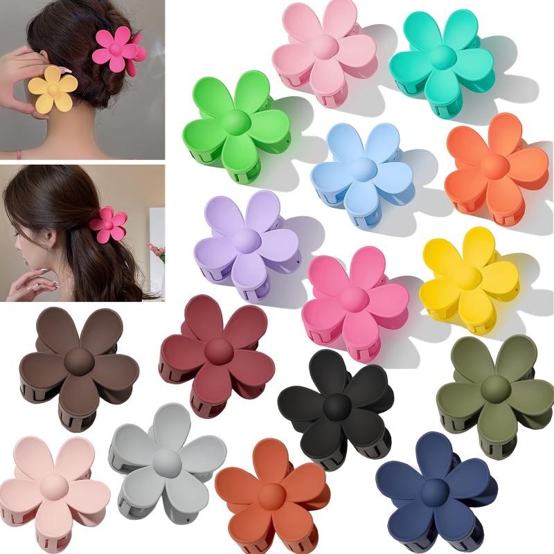 Flower Hair Clips Big Claw Clips Strong Hold For Women