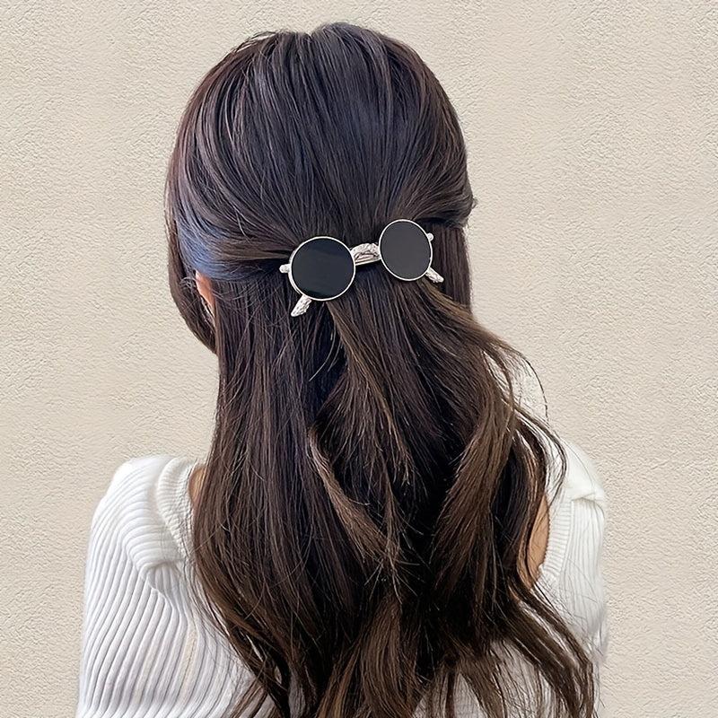 2pcs Funny Sunglasses Hair Clip Female Side Back Head Clip