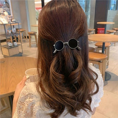 2pcs Funny Sunglasses Hair Clip Female Side Back Head Clip