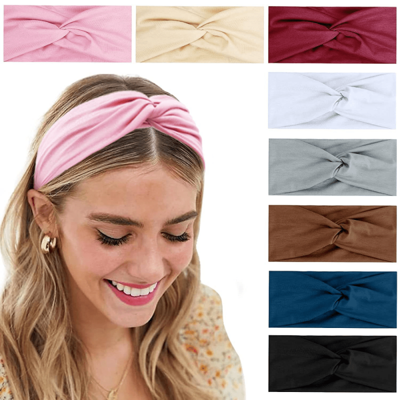 Retro Pilates Elastic Hair Bands Yoga Headband Running Cycling Sweatband