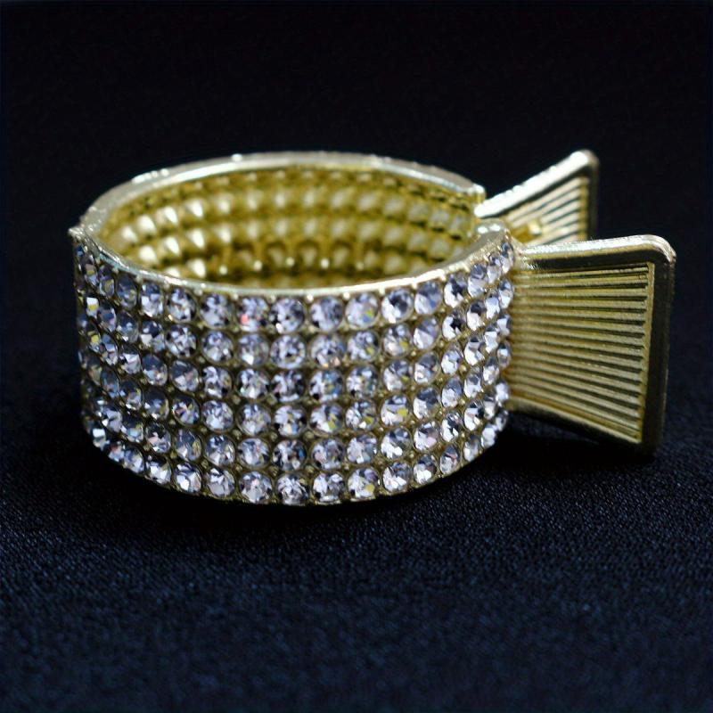 3pcs Crystal Hair Clips High Ponytail Holder Metal Rhinestone Hair Claw Clip