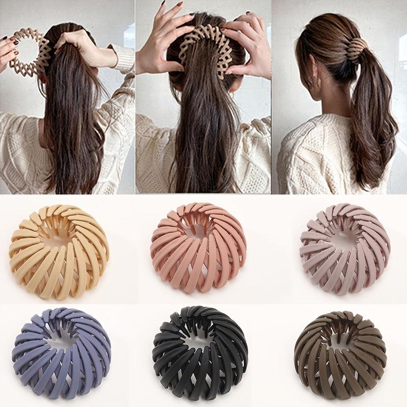 Matte Hair Claw Clips for Women, Nest Hair Bun Maker