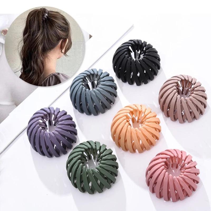 Matte Hair Claw Clips for Women, Nest Hair Bun Maker