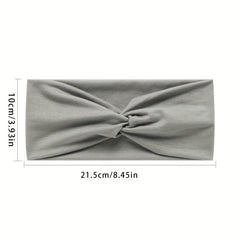 Solid Cross Knotted Headband Hair Band Style Hair Accessories