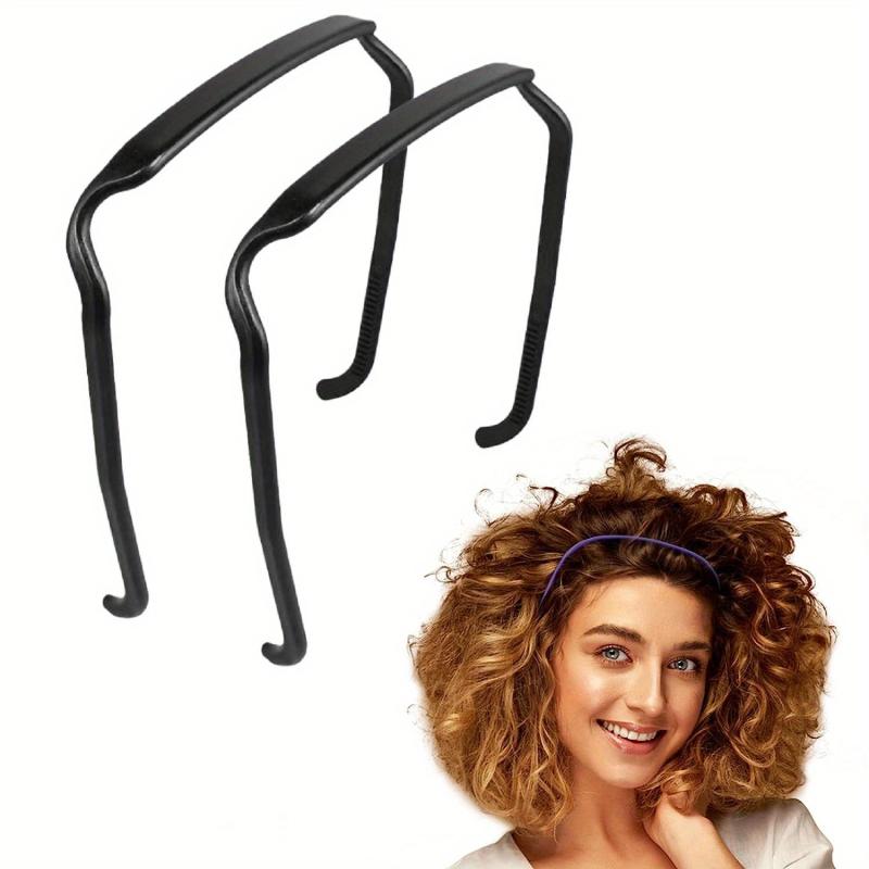 2 Pack Curly Thick Hair Headbands - Invisible Hair Hoop