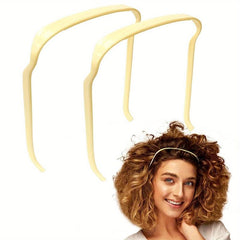 2 Pack Curly Thick Hair Headbands - Invisible Hair Hoop