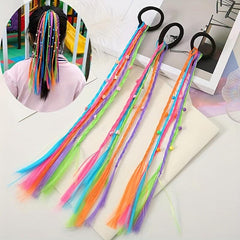 Colorful Braid Wig Hair Rope Head Jewelry Y2K
