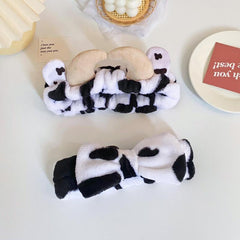 Cow Shaped Plush Headband for Women
