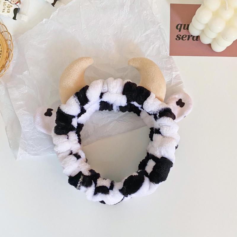 Cow Shaped Plush Headband for Women