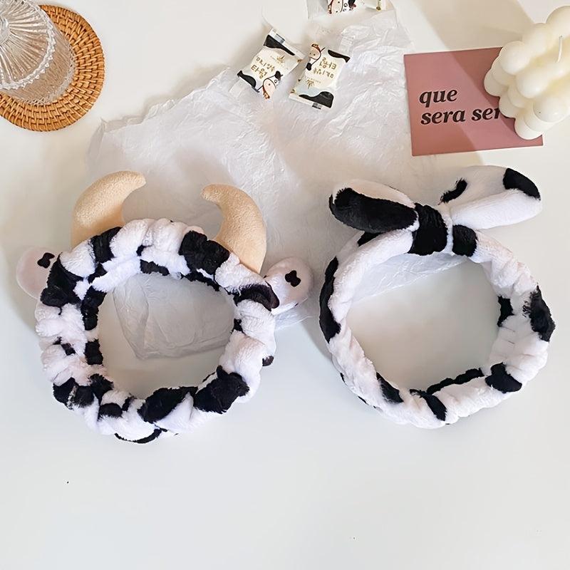 Cow Shaped Plush Headband for Women