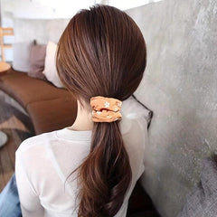 7pcs Floral Print Scrunchie Hair Tie Ponytail Holder Hair Band Accessory