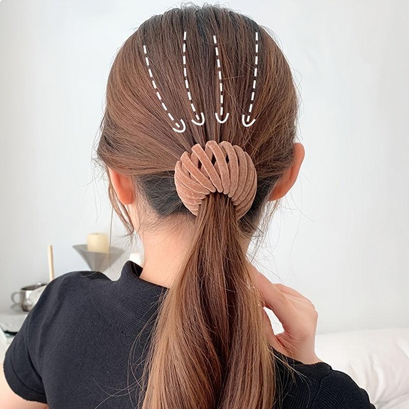 Velvet Hair Claw Clip Birds Nest Magic Hair Clip Women Hair Holder