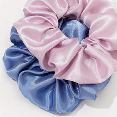 12pcs Large Satin Scrunchie Hair Tie Silky Hair Rope Female Hair Accessories