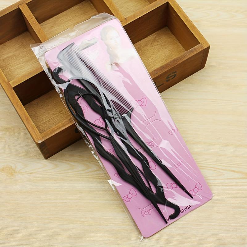 4pcs Hair Bun Maker Styling Tools Twist Hair Clips