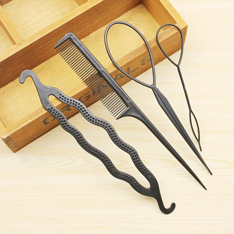 4pcs Hair Bun Maker Styling Tools Twist Hair Clips