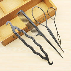 4pcs Hair Bun Maker Styling Tools Twist Hair Clips
