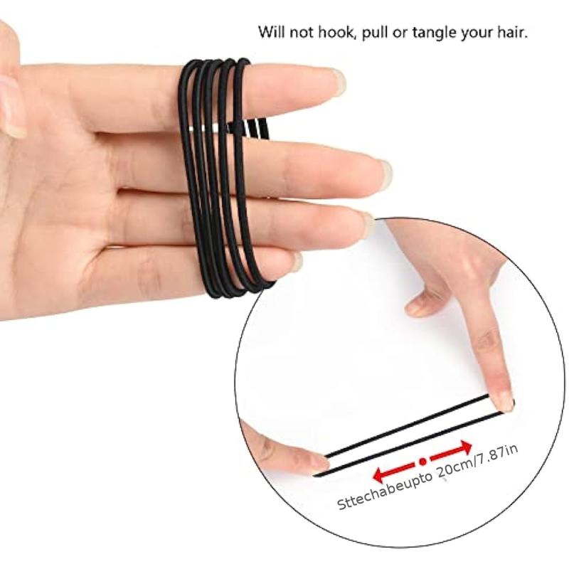 100 PCS Elastic Hair Tie Ponytail Holders Hair Bands For Women Girls