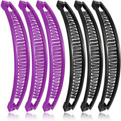 6pcs Minimalist Hair Claw Clip Non Slip Ponytail Holder Accessory