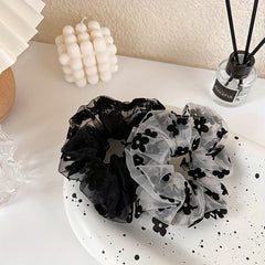 2pcs Floral Scrunchie Ponytail Holder