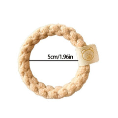 5pcs Braided Hair Elastics Ties Scrunchie Ponytail Holder