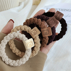 5pcs Braided Hair Elastics Ties Scrunchie Ponytail Holder