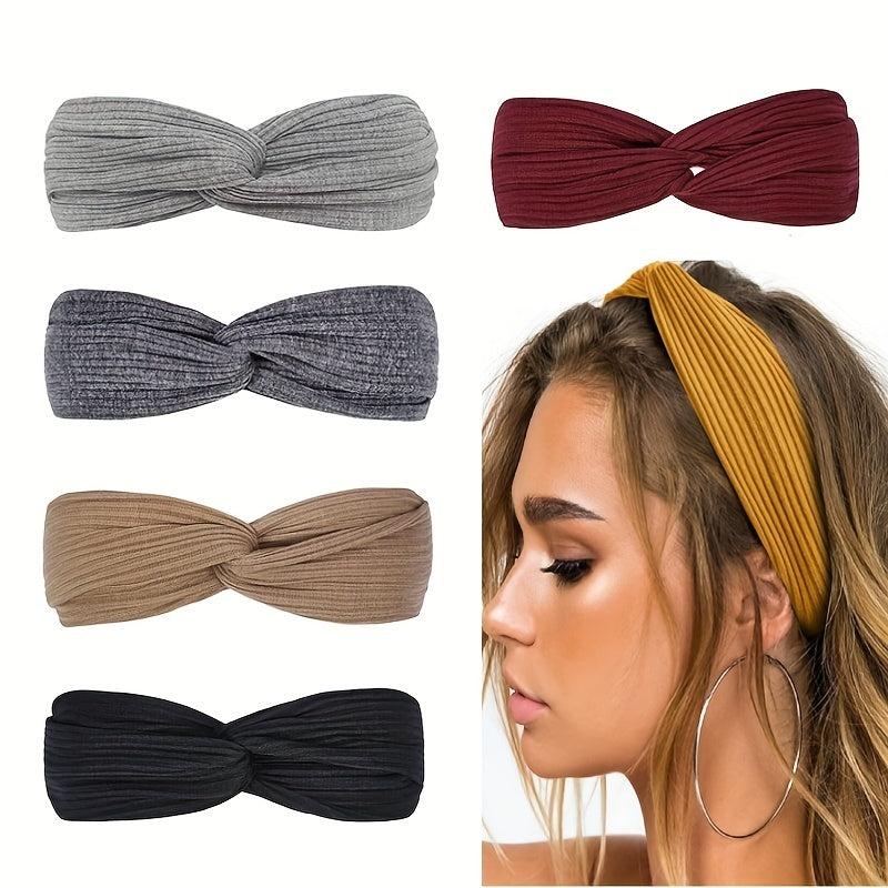 Solid Women's Headbands Headwraps Fall Winter Hair Bands Bows