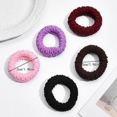 5pcs Colorful Small Elastic Hair Bands Ponytail Holder