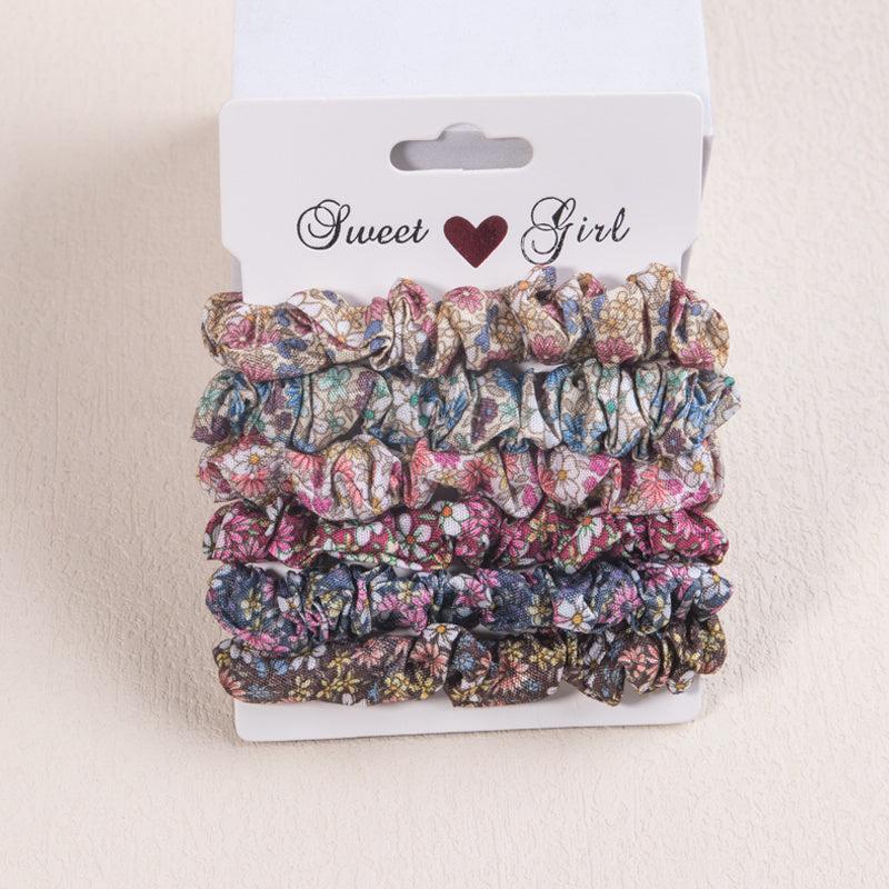 6pcs Satin Hair Scrunchies Elastic Silk Hair Bands Multicolor Hair Tie