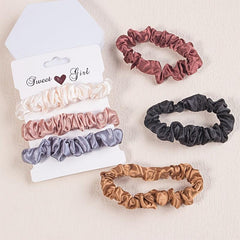 6pcs Satin Hair Scrunchies Elastic Silk Hair Bands Multicolor Hair Tie