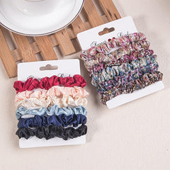 6pcs Satin Hair Scrunchies Elastic Silk Hair Bands Multicolor Hair Tie